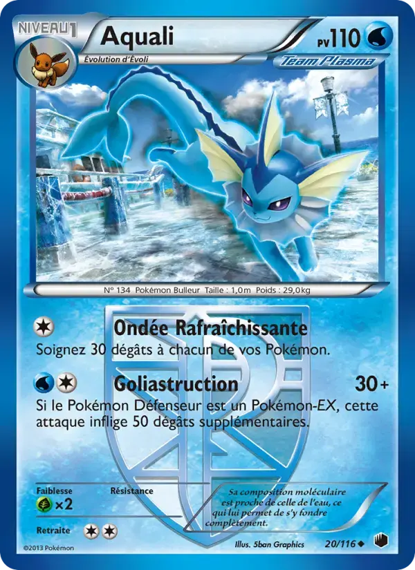 Carte Pokémon Aquali #20 — Glaciation Plasma
