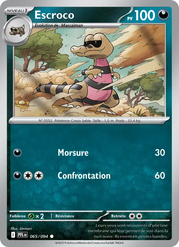 Carte Pokémon Escroco #065 — Flammes Fantasmagoriques