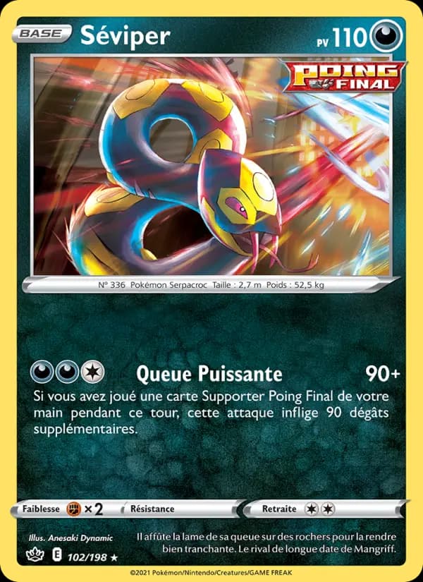 Carte Pokémon Séviper #102 — Règne de Glace