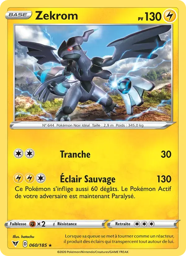Carte Pokémon Zekrom #60 — Voltage Éclatant