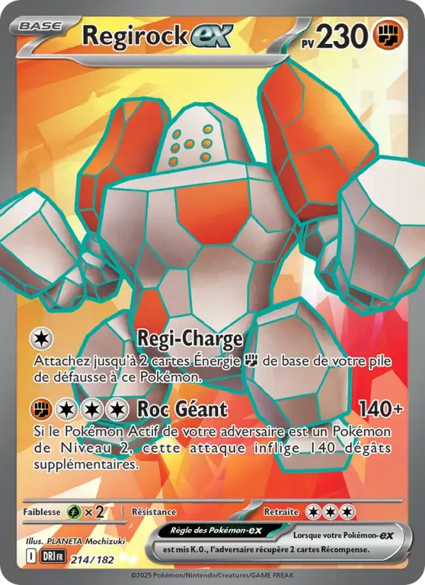 Carte Pokémon Regirock-ex #214 — Rivalités Destinées