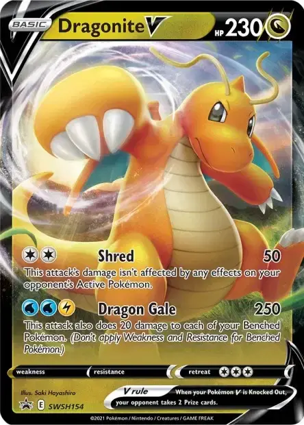 Carte Pokémon Dracolosse-V #SWSH154 — Jumbo