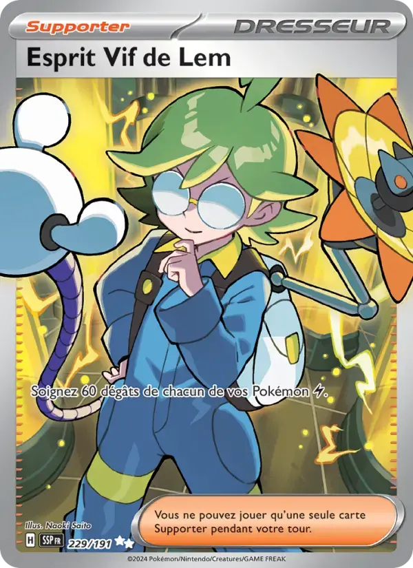 Carte Pokémon Esprit Vif de Lem #229 — Étincelles Déferlantes