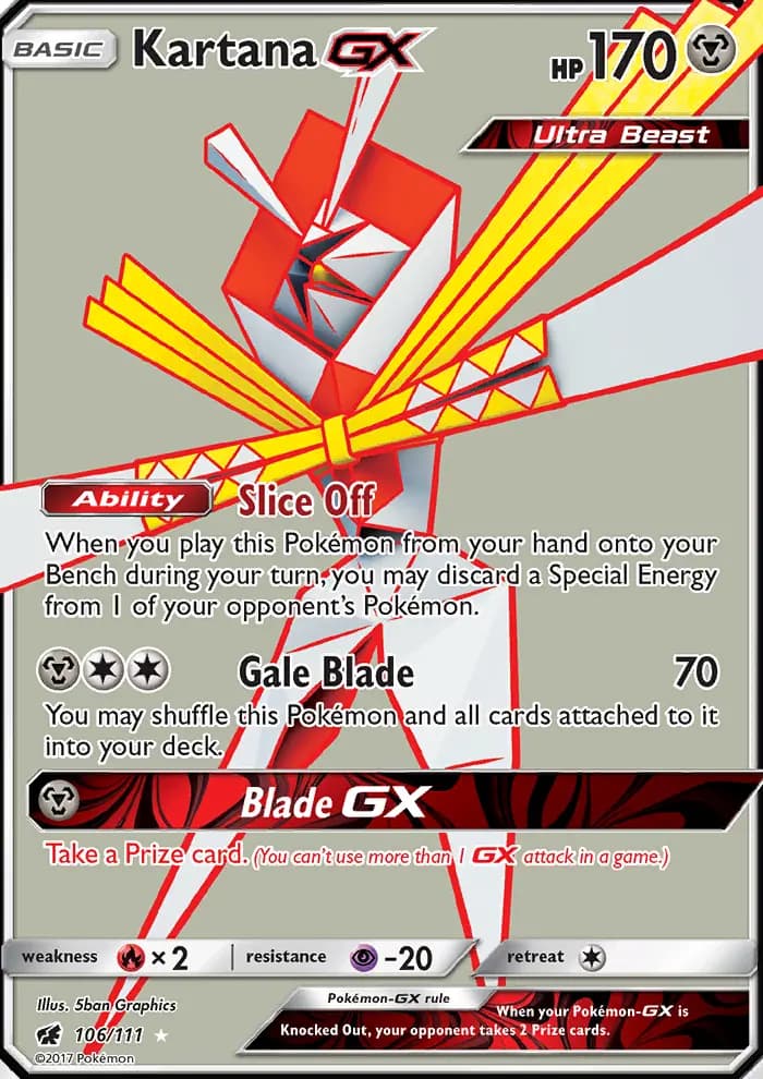 Kartana GX #106 — Crimson Invasion