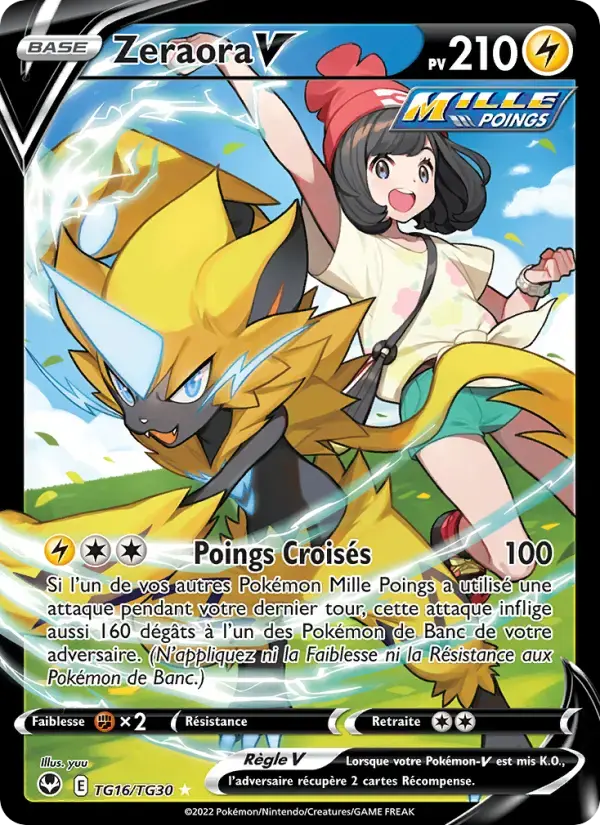 Carte Pokémon Zeraora V #TG16 — Tempête Argentée
