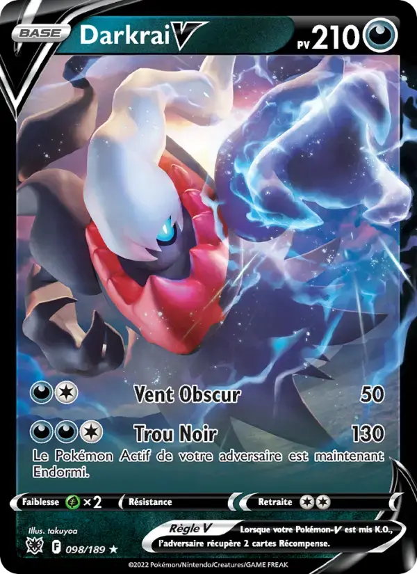 Carte Pokémon Darkrai V #098 — Astres Radieux