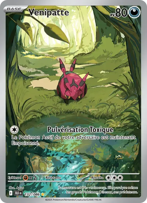Carte Pokémon Venipatte #132 — Foudre Noire