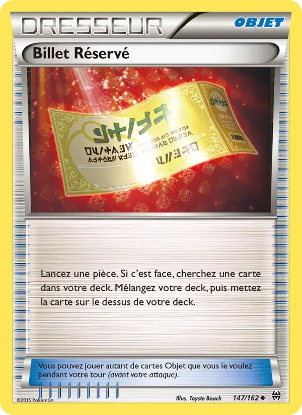 Carte Pokémon Billet Réservé #147 — Impulsion Turbo