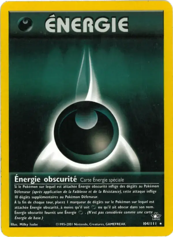 Carte Pokémon Énergie obscurité #104 — Neo Genesis