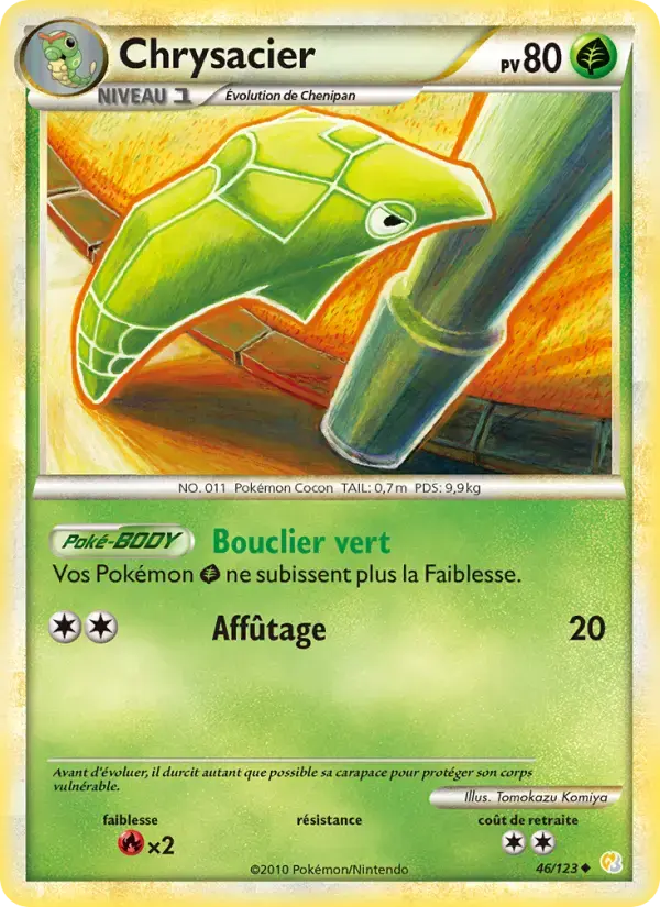 Carte Pokémon Chrysacier #46 — HeartGold SoulSilver