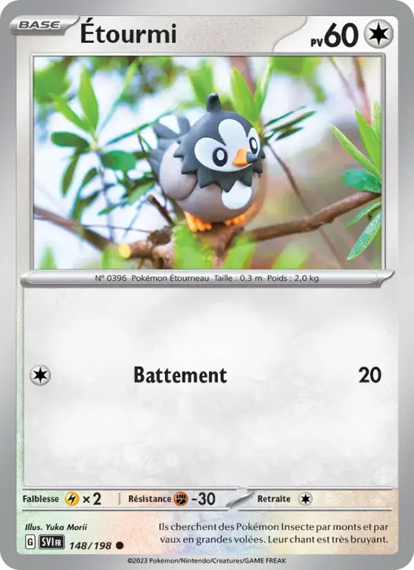 Carte Pokémon Étourmi #148 — Écarlate et Violet