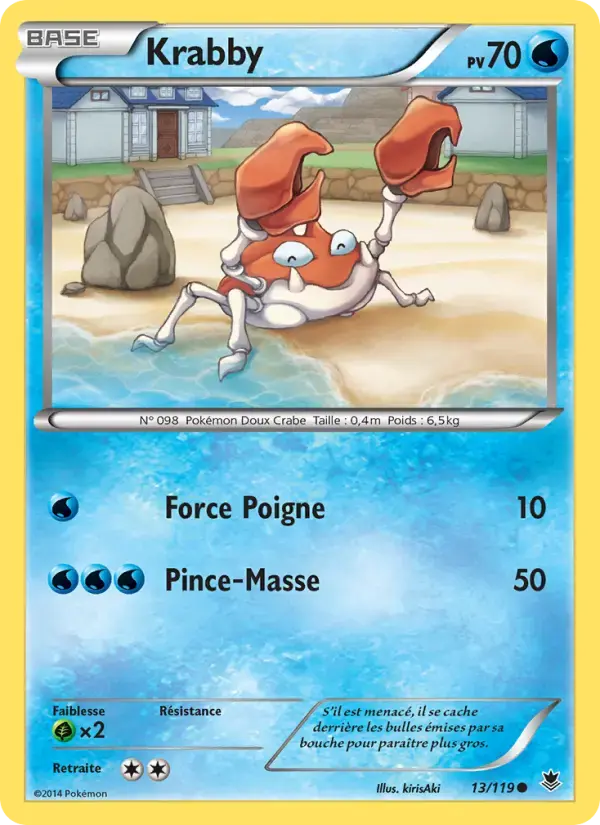 Carte Pokémon Krabby #13 — Vigueur Spectrale