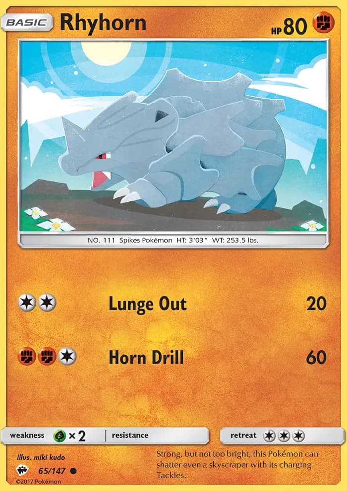 Rhyhorn #65 — Burning Shadows