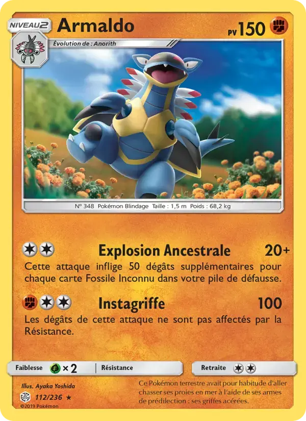 Carte Pokémon Armaldo #112 — Éclipse Cosmique