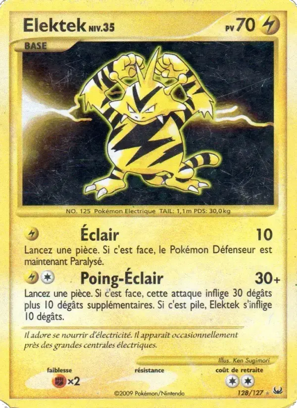 Carte Pokémon Elektek #128 — Platine
