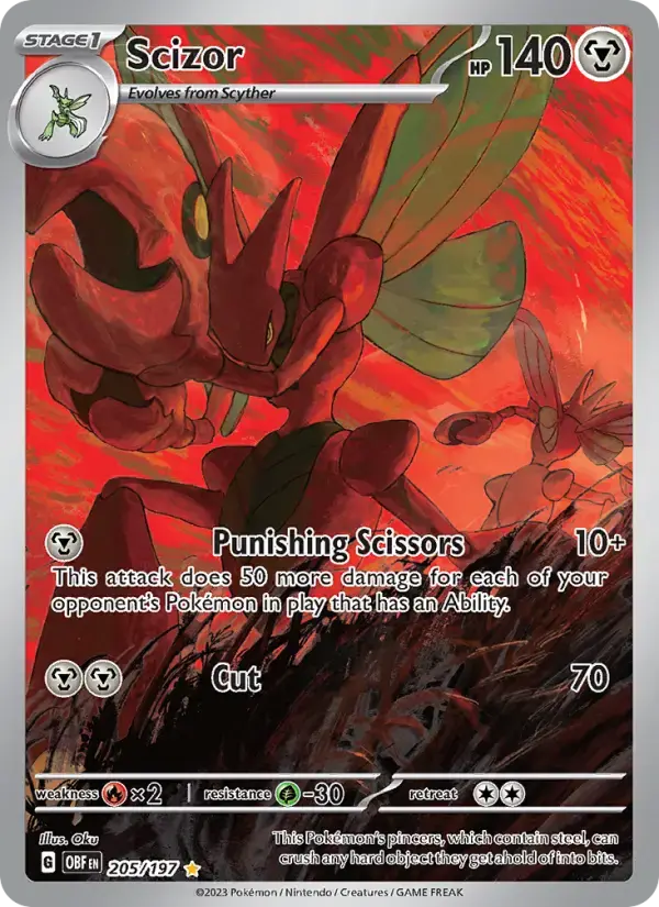 Scizor #205 — Obsidian Flames