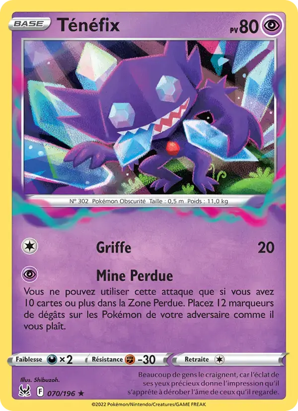 Carte Pokémon Ténéfix #070 — Origine Perdue