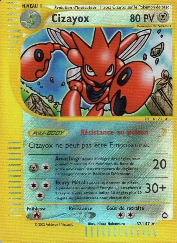 Carte Pokémon Cizayox #32 — Aquapolis