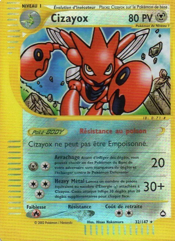 Carte Pokémon Cizayox #32 — Aquapolis