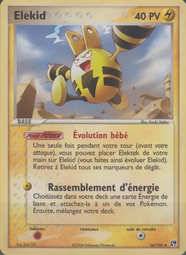 Carte Pokémon Elekid #36 — Tempête de Sable