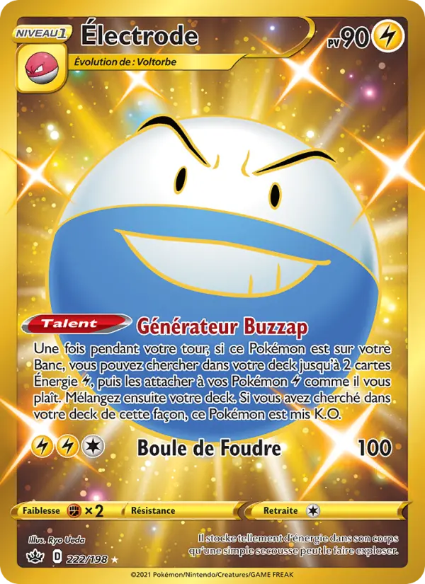 Carte Pokémon Électrode #222 — Règne de Glace