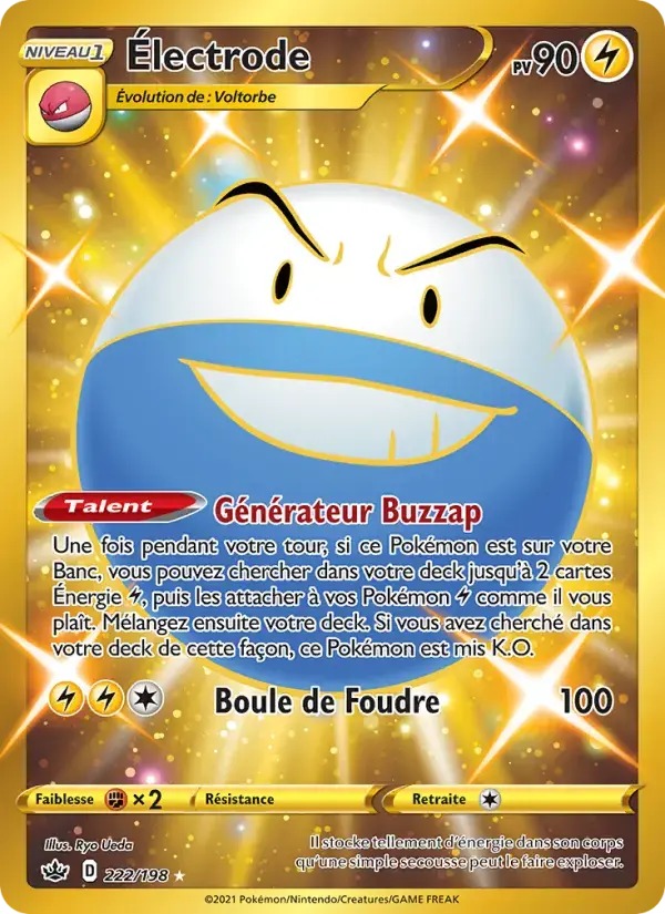 Carte Pokémon Électrode #222 — Règne de Glace