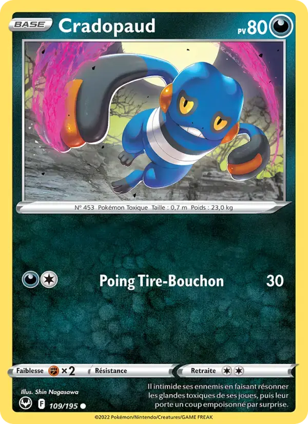 Carte Pokémon Cradopaud #109 — Tempête Argentée