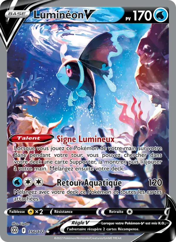 Carte Pokémon Luminéon V #156 — Stars Étincelantes