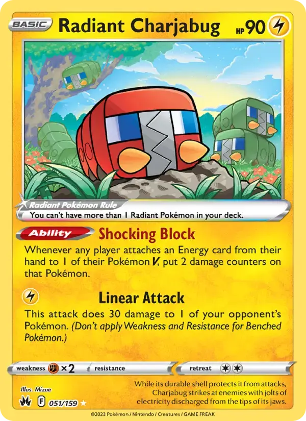 Radiant Charjabug #051 — Crown Zenith