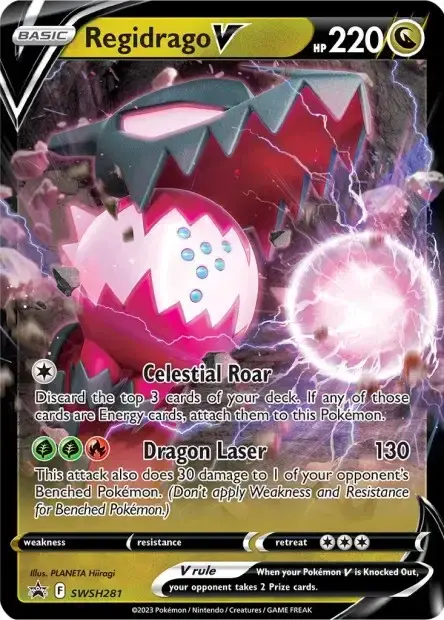 Carte Pokémon Regidrago-V #SWSH281 — Jumbo