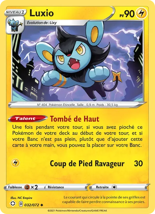 Carte Pokémon Luxio #32 — Destinées Radieuses