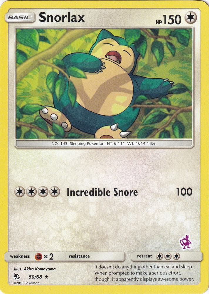 Snorlax #050 Stamp — Hidden Fates