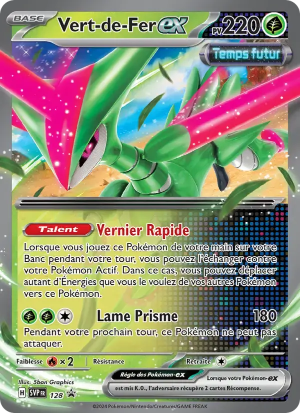 Carte Pokémon Vert-de-Fer-ex #128 — Promos Écarlate et Violet