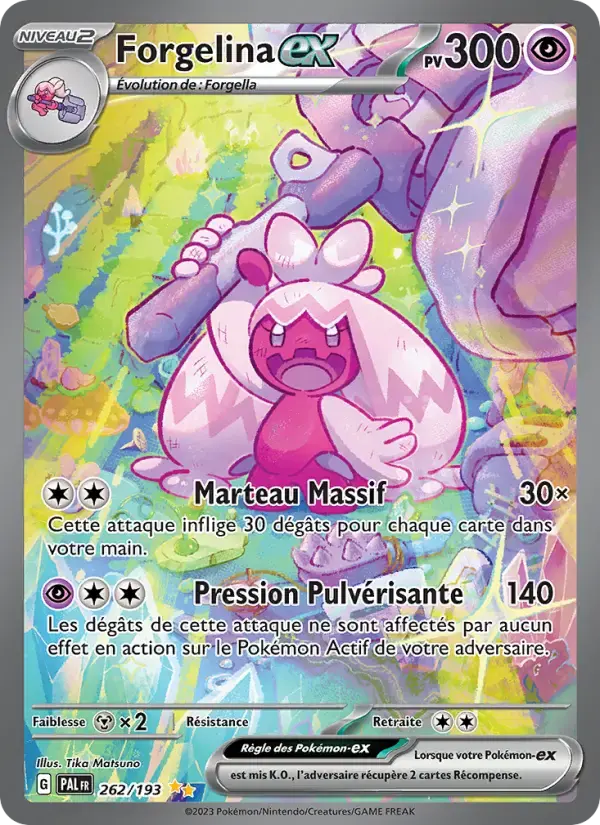 Carte Pokémon Forgelina-ex #262 — Évolutions à Paldea