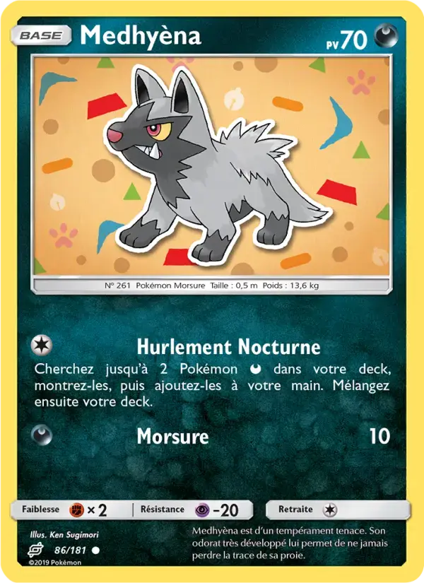 Carte Pokémon Medhyèna #86 — Duo de Choc