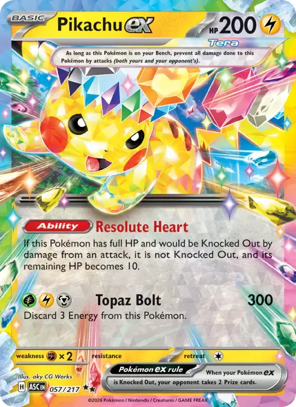 Pikachu ex #057 — Ascended Heroes