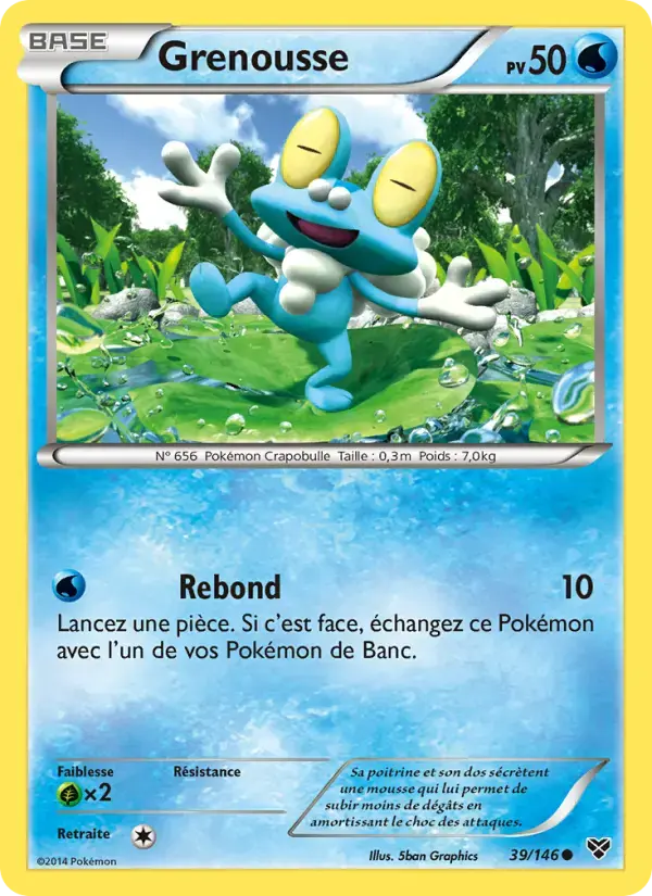 Carte Pokémon Grenousse #39 — XY