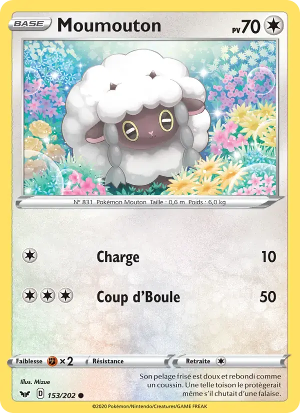 Carte Pokémon Moumouton #153 — Épée et Bouclier
