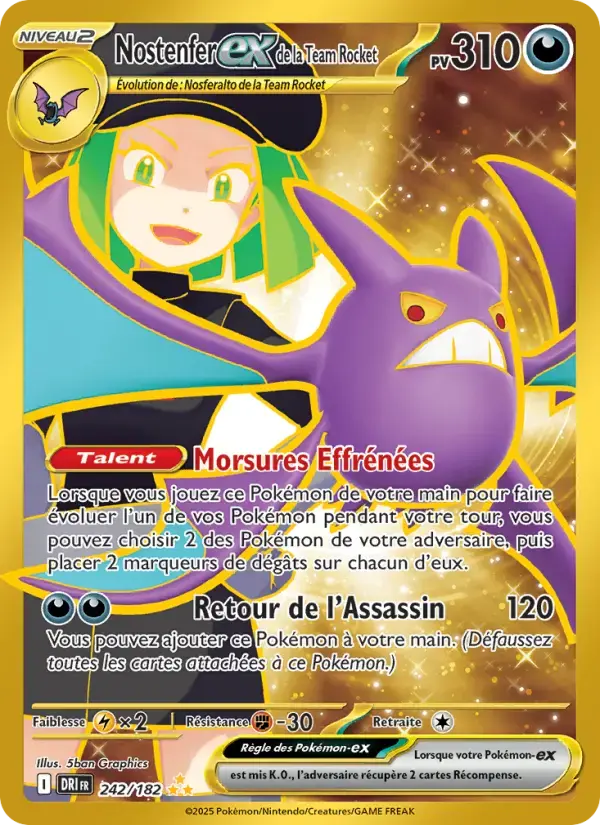 Carte Pokémon Nostenfer-ex de la Team Rocket #242 — Rivalités Destinées