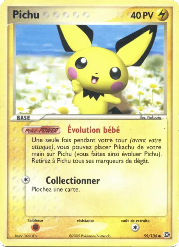 Carte Pokémon Pichu #59 — Émeraude