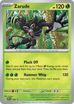 Carte Pokémon Zarude #199 — Promos Écarlate et Violet