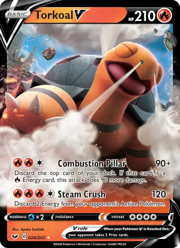 Torkoal V #24 — Sword & Shield