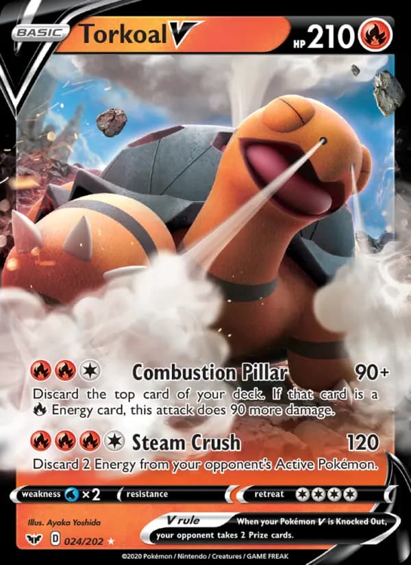 Torkoal V #24 — Sword & Shield