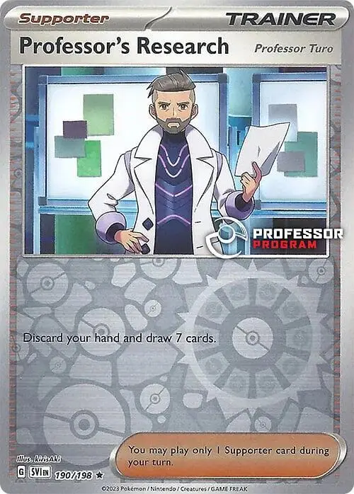 Carte Pokémon Professor's Research #190 — Professor Program Promos