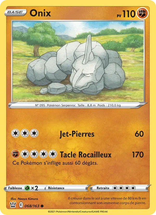 Carte Pokémon Onix #68 — Styles de Combat