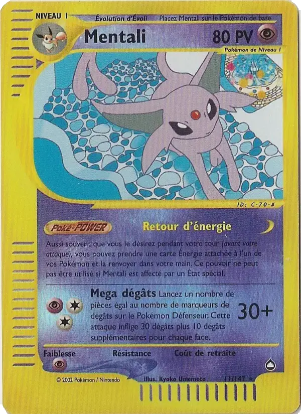 Carte Pokémon Mentali #11 — Aquapolis