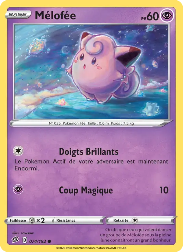 Carte Pokémon Mélofée #74 — Clash des Rebelles