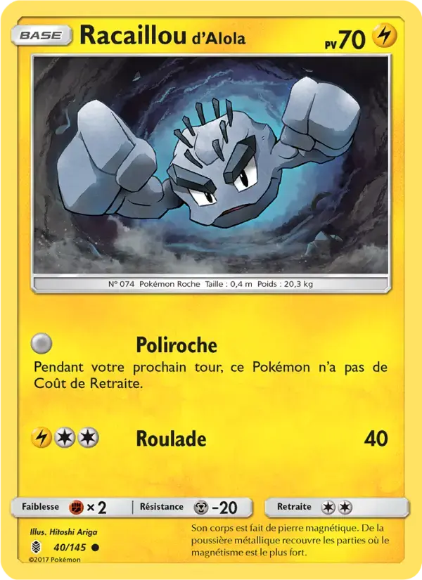 Carte Pokémon Racaillou d’Alola #40 — Gardiens Ascendants