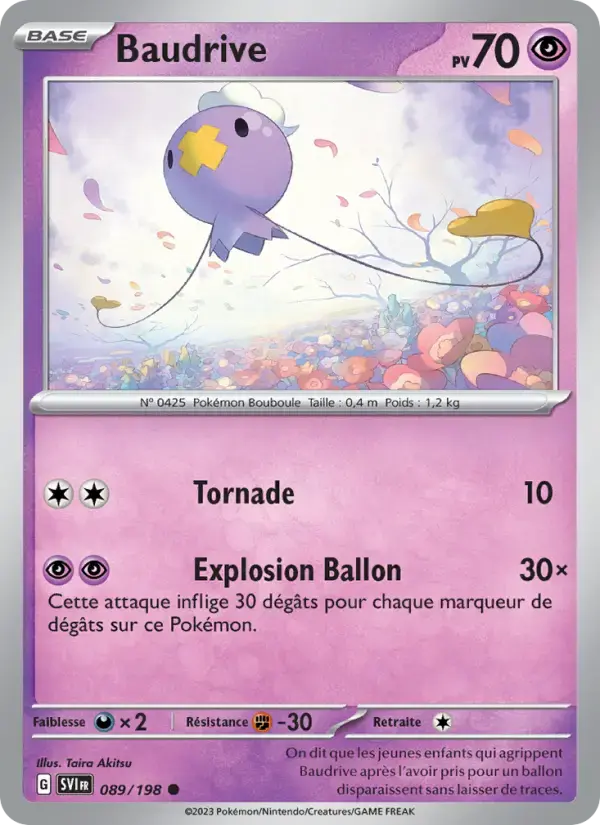 Carte Pokémon Baudrive #089 — Écarlate et Violet
