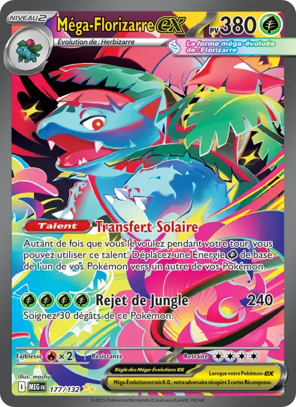 Carte Pokémon Méga-Florizarre-ex #177 — Méga-Évolution